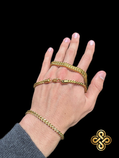 COMBO CADENA + PULSO TEJIDO FRANCO