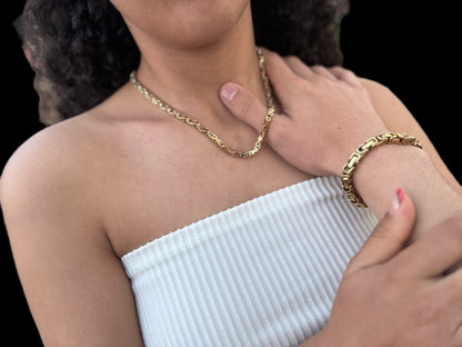 COMBO PAREJAS 18K CADENA + PULSO