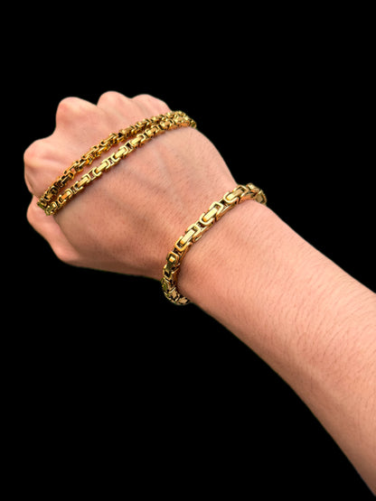 COMBO PAREJAS 18K CADENA + PULSO