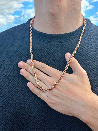 Cadena Laso Oro Rosa